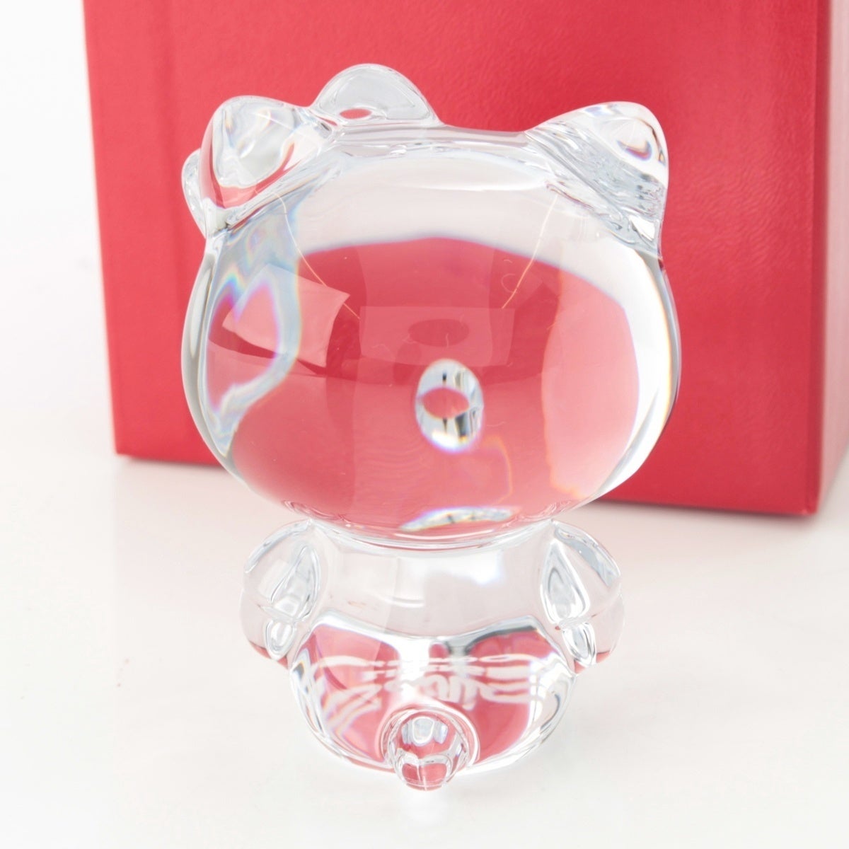 バカラ Hello Kitty ハローキティ クリスタル フィギュア クリア