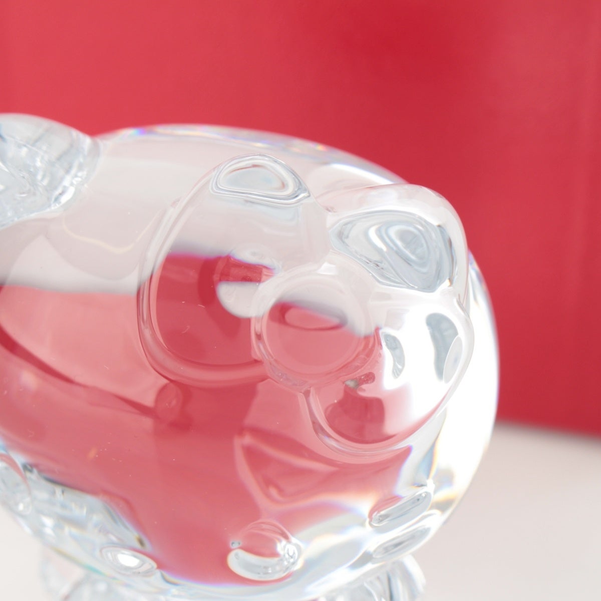 バカラ Hello Kitty ハローキティ クリスタル フィギュア クリア