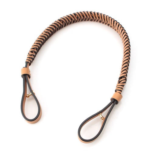 ロエベ レザー ウーブン ショート ストラップ ファッション雑貨 182317 ブラウン