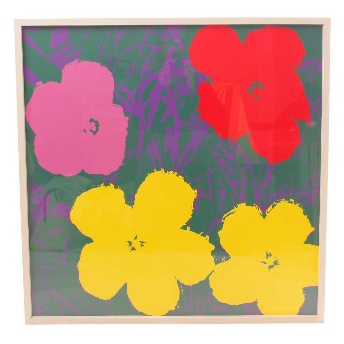 ANDY WARHOL、FLOWERS#2、希少画集画、新品高級額、額装付 アンディ・ウォーホル『Flowers』♯2 絵画 アンディ・ウォーホルの