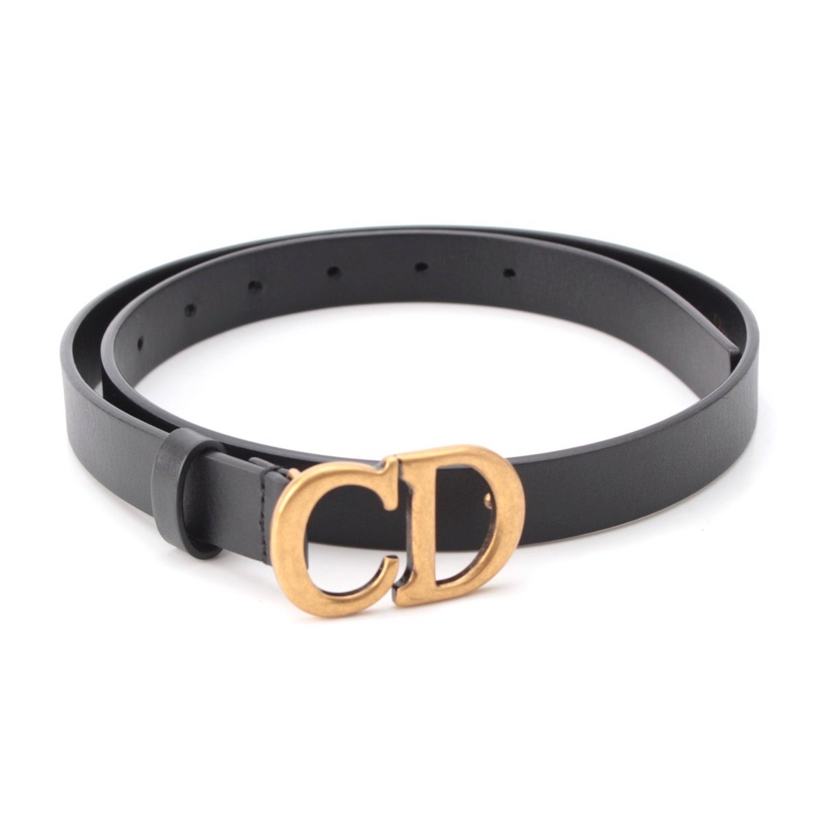 Dior ブラックレザーベルト CDロゴ CDロゴ ベルト レザー ブラック クリスチャンディオール – RECLO
