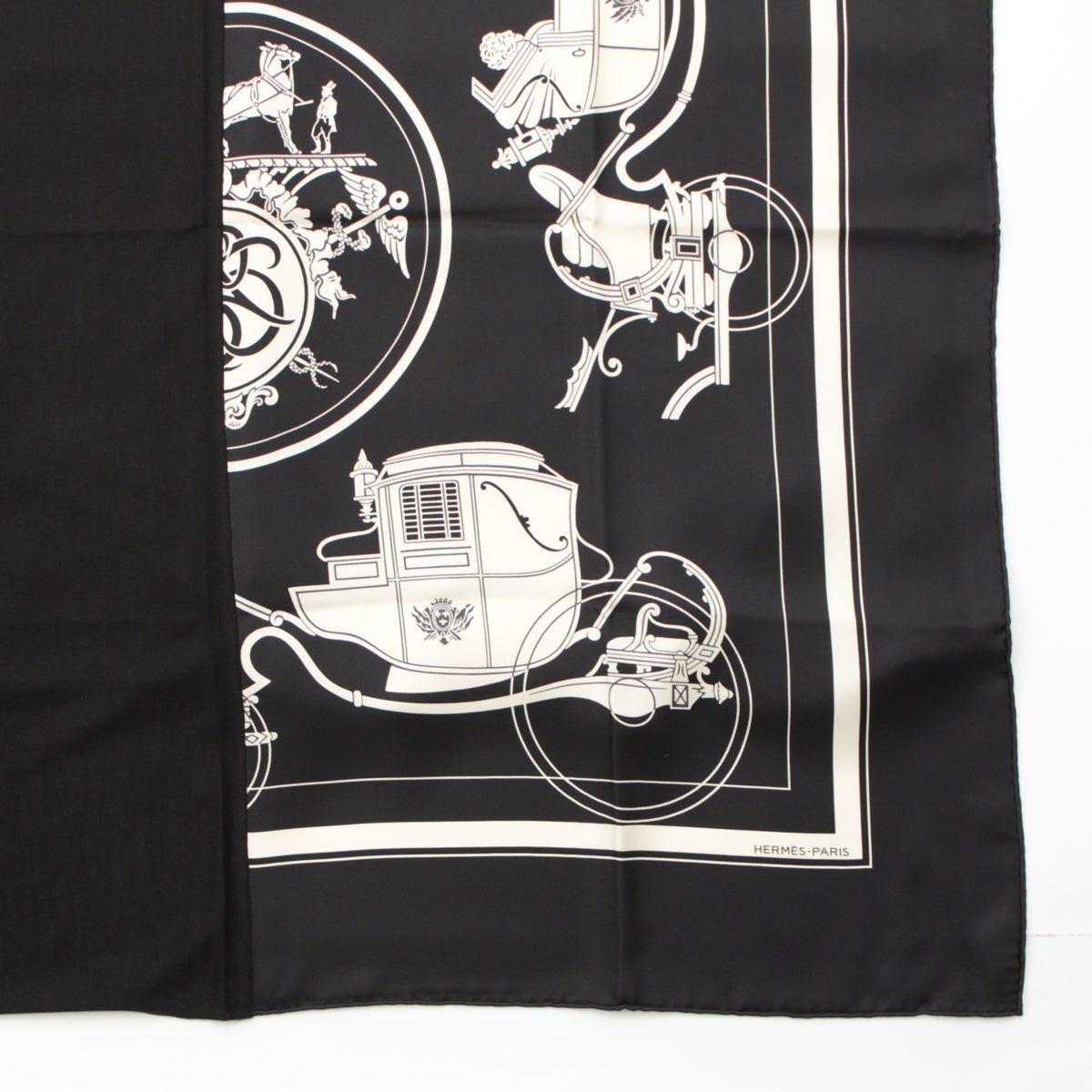 エルメス カレH ハイブリッド 90 シルク ウール EX-LIBRIS エクス