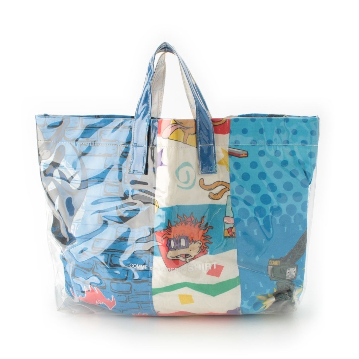 コムデギャルソンシャツ コットン PVC TOTE DED SHEETS ロゴ クリア
