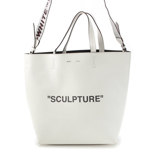 オフホワイト レザー ヴァージルアブロー SCULPTURE ロゴ 2WAY 