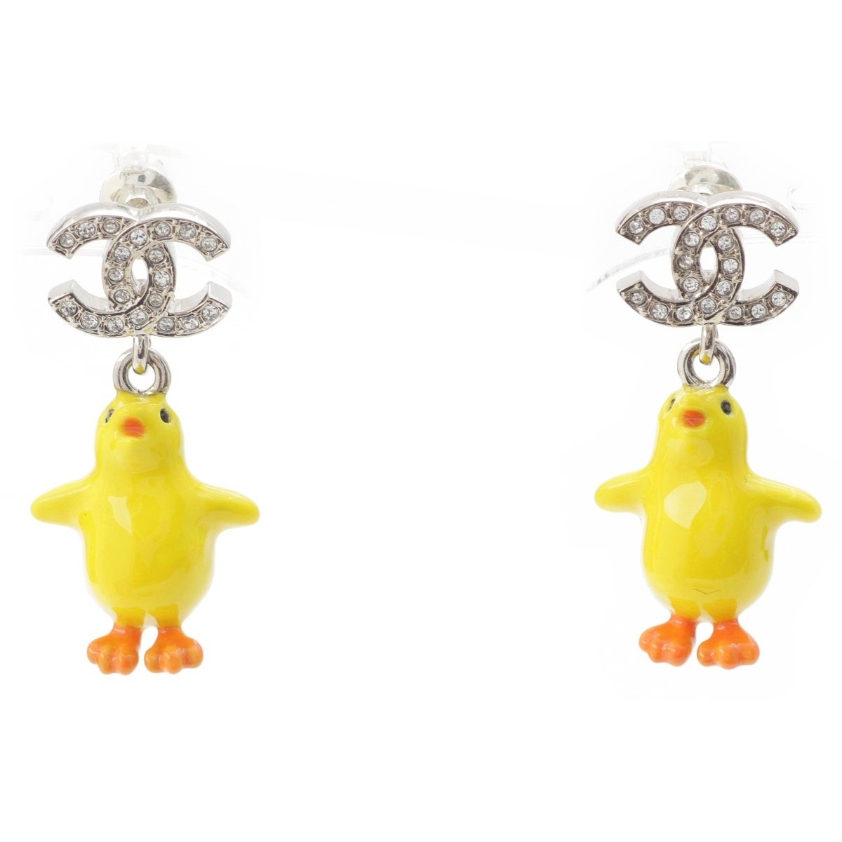 【新品未使用】シャネル 限定カラー OVNI イエローがかわいい⭐︎ シャネル 26S ひよこ ココマーク ピアス アクセサリー イエロー | 中古