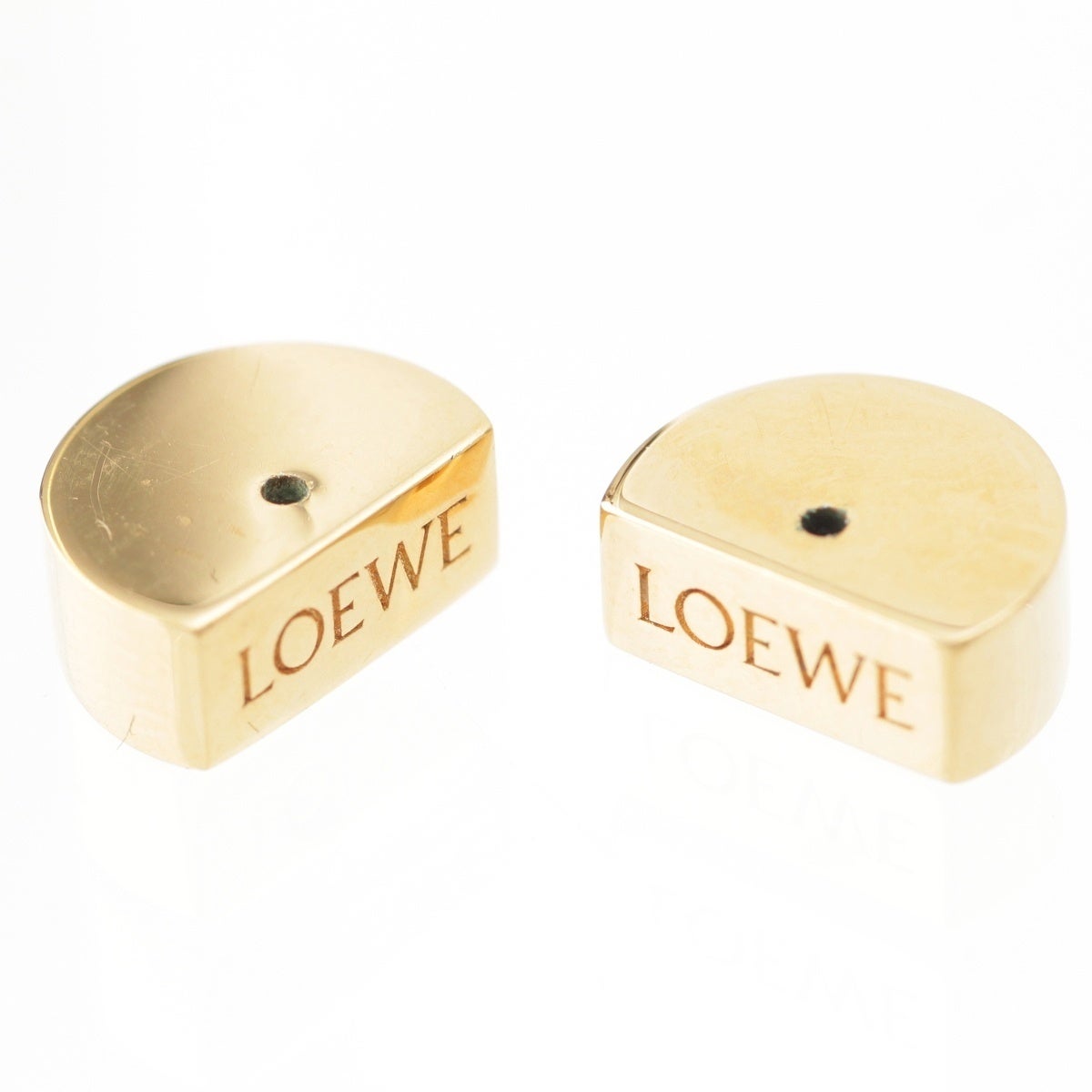 LOEWE ゴールド ピアス(両耳用) ロエベ アナグラム キューブ スタッド ピアス 両耳用 アクセサリー