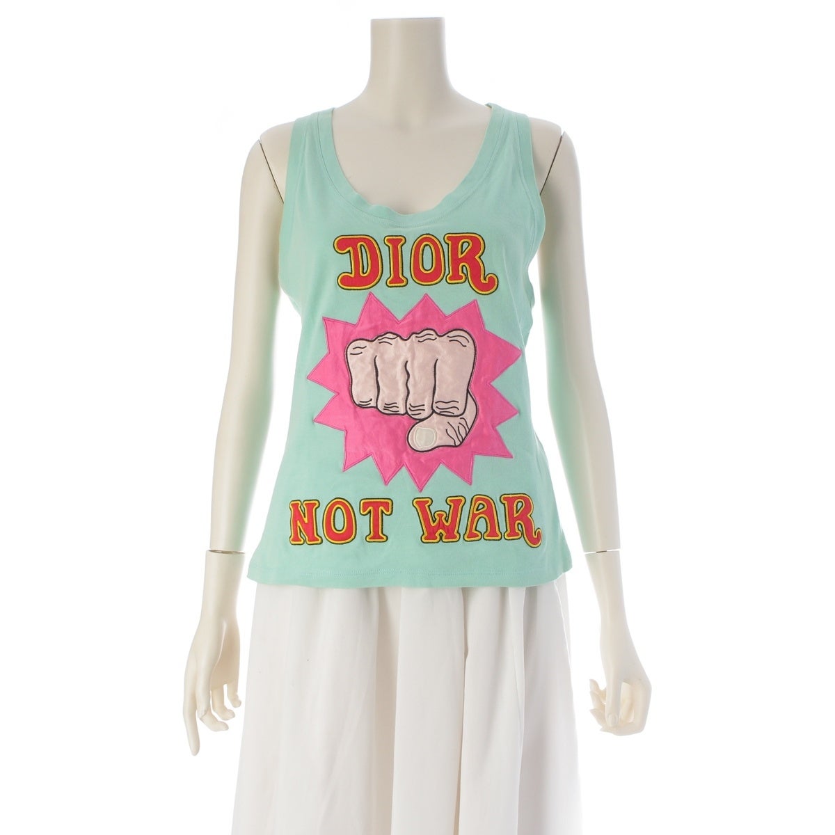 クリスチャンディオール ガリアーノ期 2005 DIOR NOT WAR ロゴ タンク