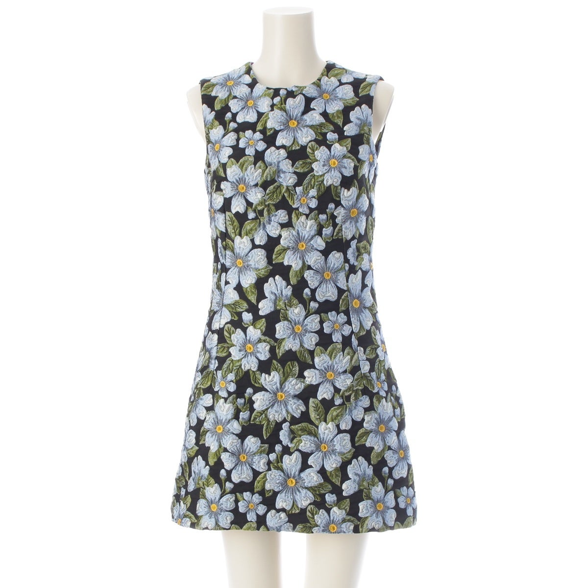 DOLCE&GABBANAノースリーブ膝丈ワンピース美品 DOLCE & GABBANA ノースリーブ膝丈ワンピース DOLCE&GABBANA ドルチェ