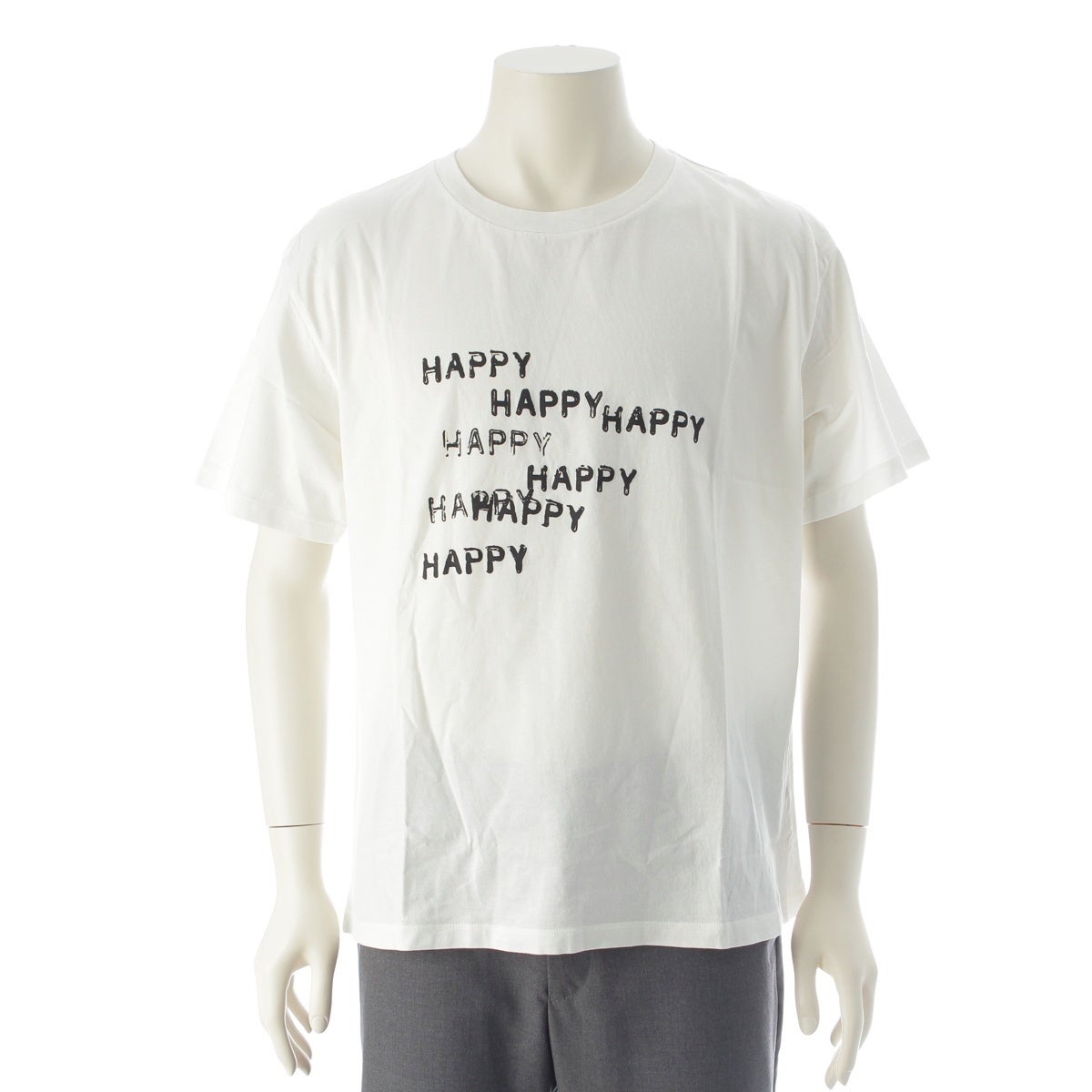 セリーヌ 25SS HAPPY HAPPY プリント クルーネック 半袖Tシャツ
