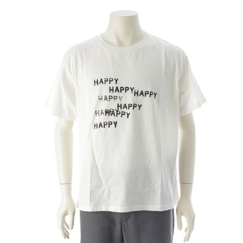 セリーヌ 25SS HAPPY HAPPY プリント クルーネック 半袖Tシャツ 
