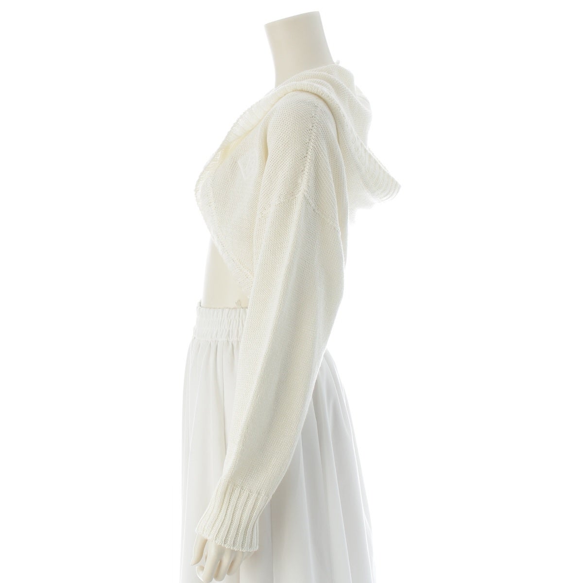 フォクシー Cardigan Loren リネン ロゴ フーデット ニット