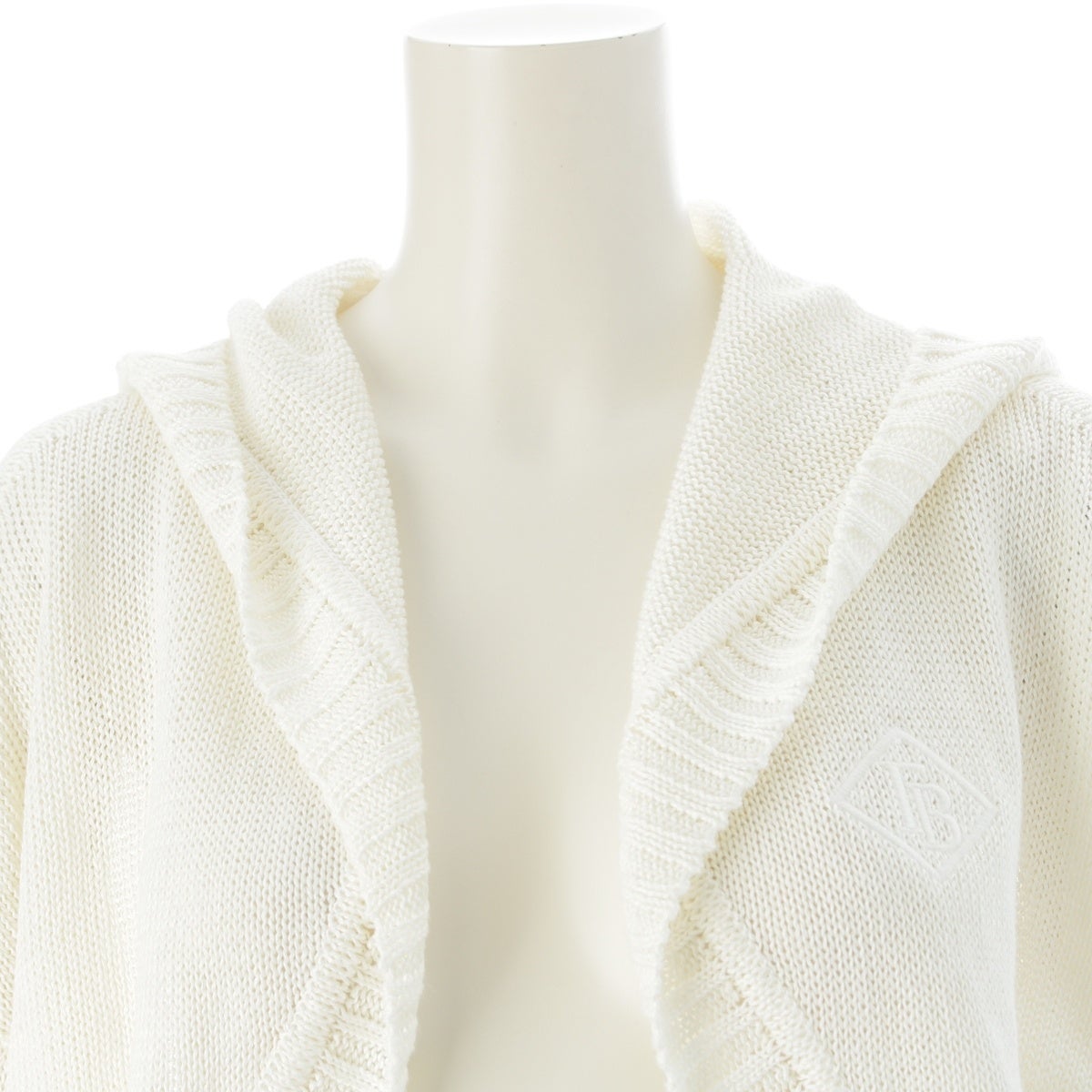 フォクシー Cardigan Loren リネン ロゴ フーデット ニット