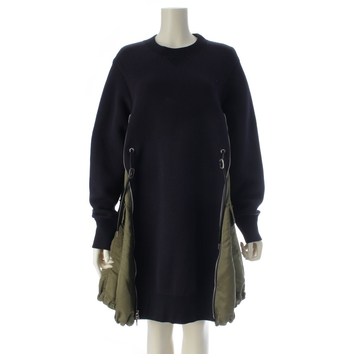 サカイ sacai ワンピース スポンジスウェット ナイロンツイルドレス F サカイ コットン ナイロン Sponge Sweat Dress スポンジスウェット