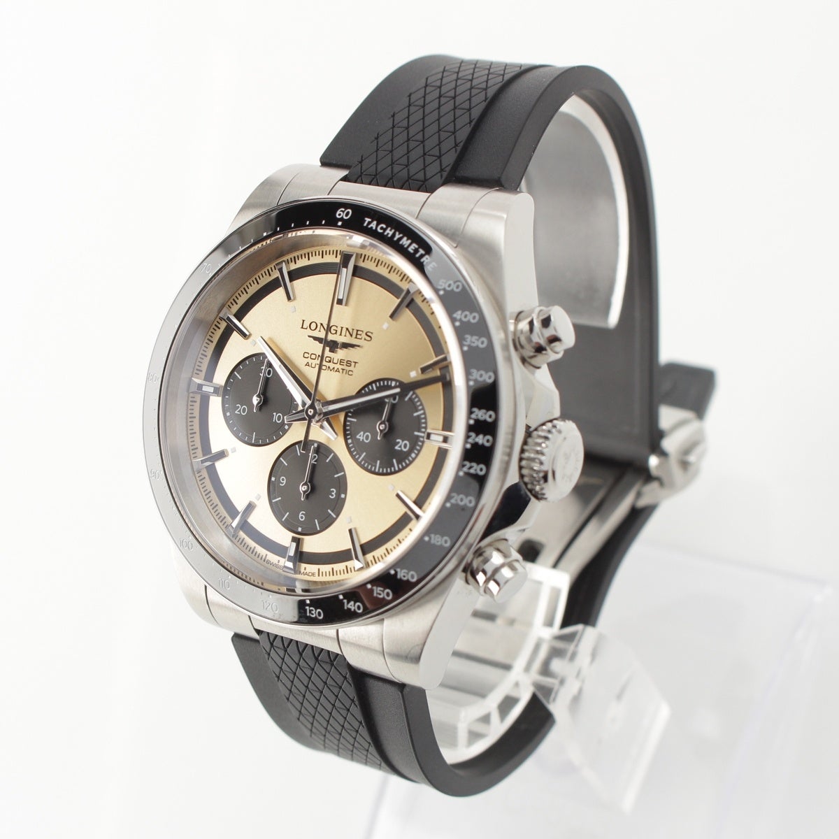 【純正】ロンジン CONQUEST クロノグラフ用 ステンレスブレスのみ42mm ロンジン コンクエスト ステンレススチール セラミック クロノグラフ