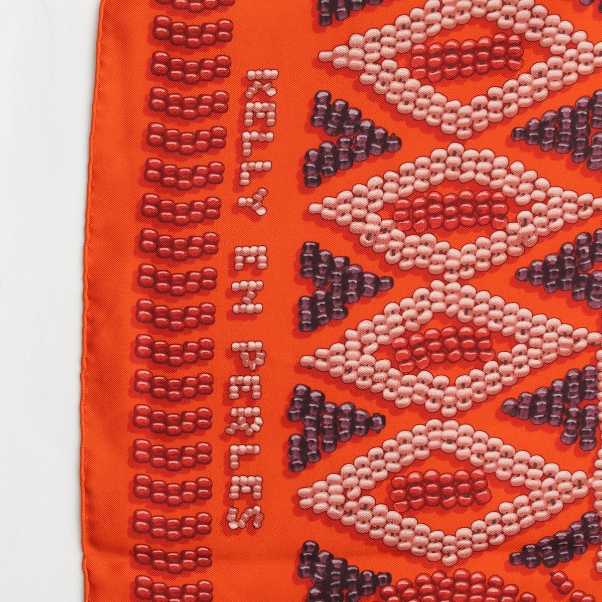 エルメス カレ140 シルク KELLY EN PERLES ケリーアンペルル 大判