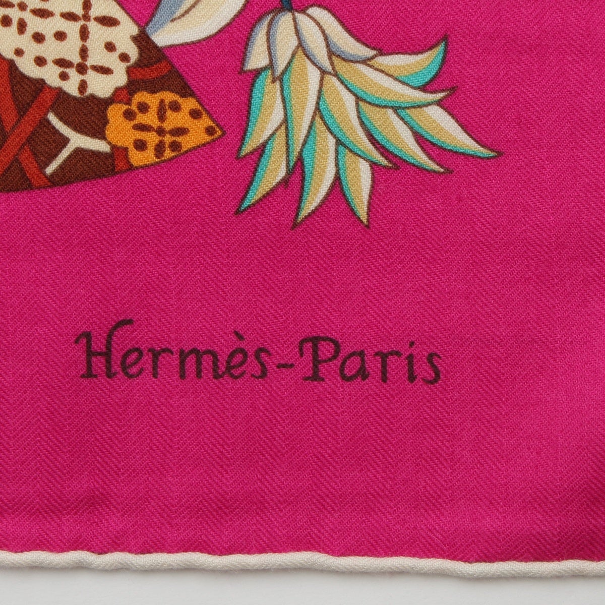 エルメス カレ140 カシミヤ シルク カレジェアン FLEURS ET PAPILLONS