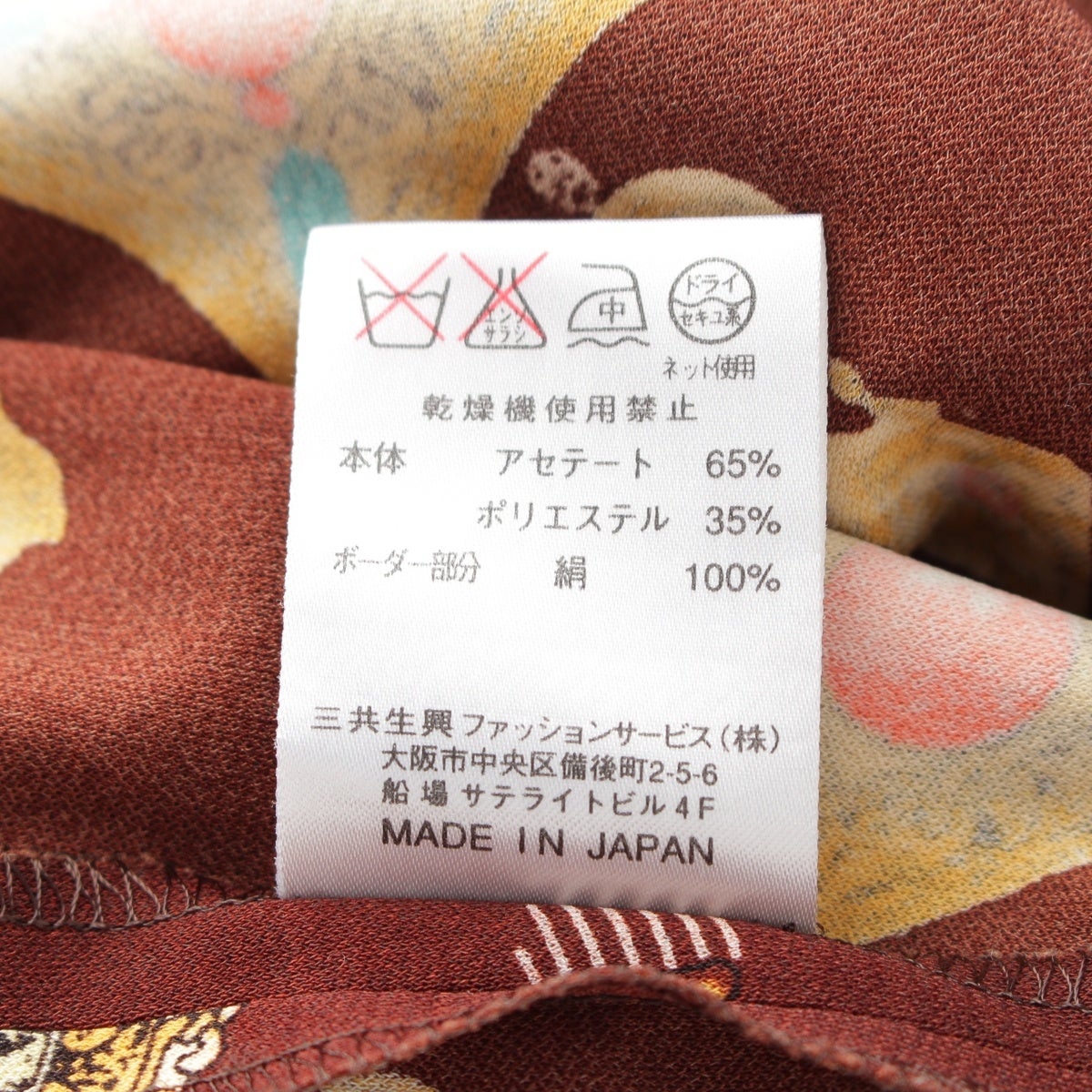 レオナール カンカン素材 宝石柄 カーディガン ノースリーブ トップス