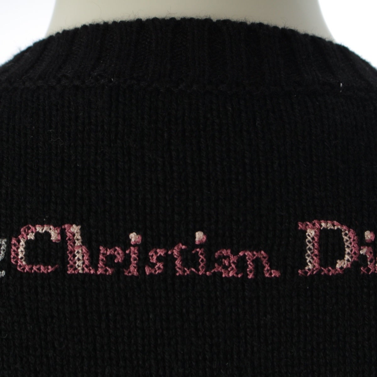 ヤ*ウ様 25SS クリスチャンディオール ブランドロゴパッチ ロングスリーブT クリスチャンディオール 25SS カシミヤ 刺繍 クロスステッチ ニット