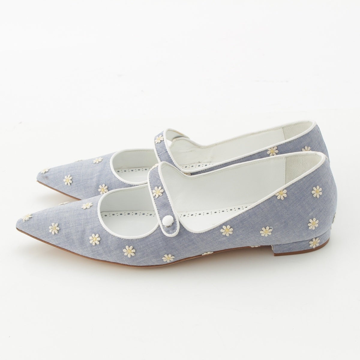 マノロブラニク カンパリ フラット CAMPALI FLAT フラワー エンブロイ