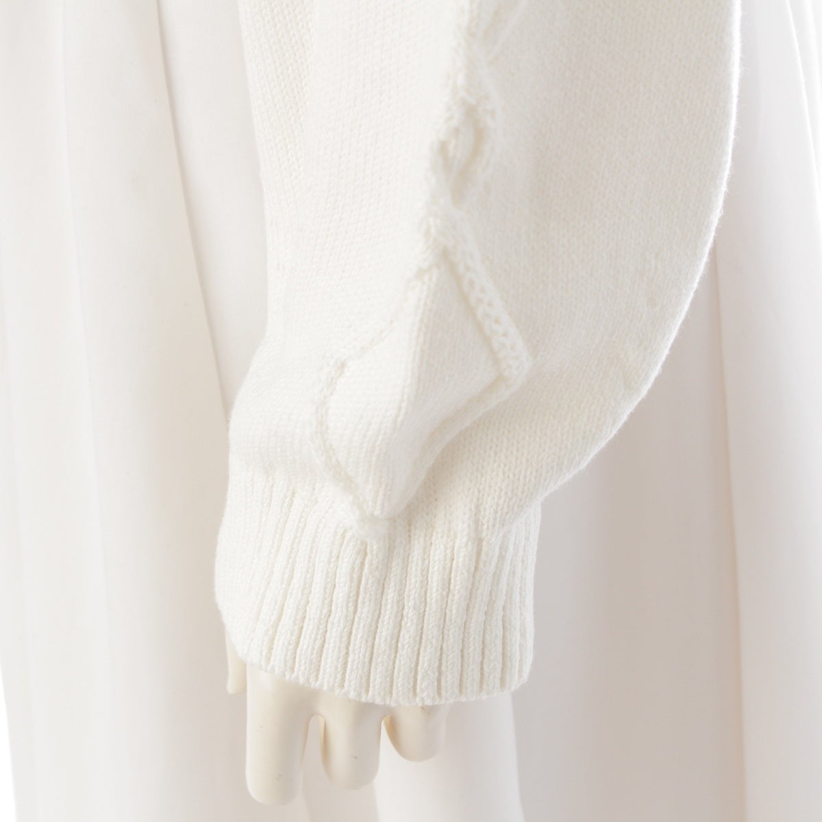 フォクシー 25年 Agathe アガサ コットン トップス クロップド ニット