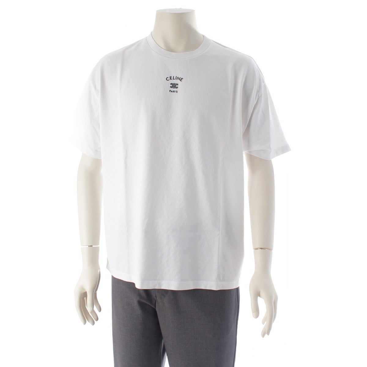 セリーヌ コットン ロゴ 半袖 Tシャツ カットソー トップス RX0LA1242
