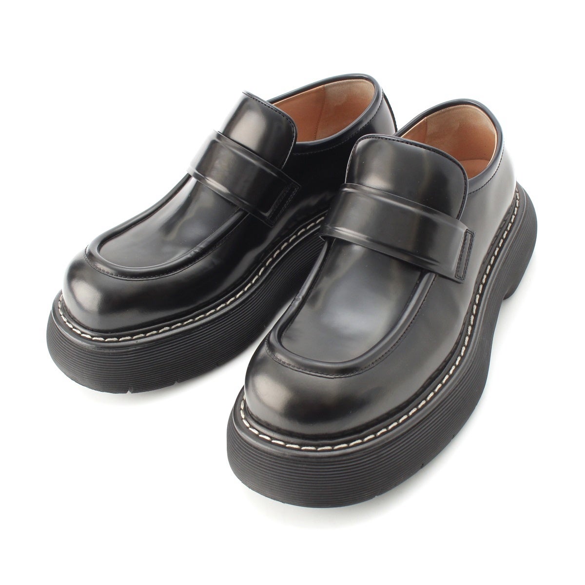 【美品】BOTTEGA VENETA Swell 厚底 ローファー ボッテガヴェネタ スウェル レザー 厚底 ローファー ブーツ シューズ