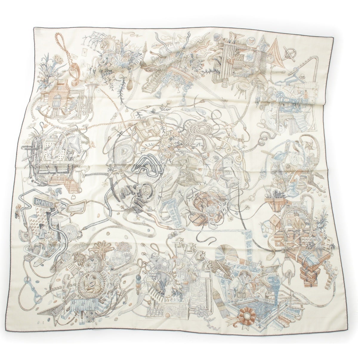 エルメス カレジェアン カシミヤ シルク LE MONDE D'HERMES エルメスの