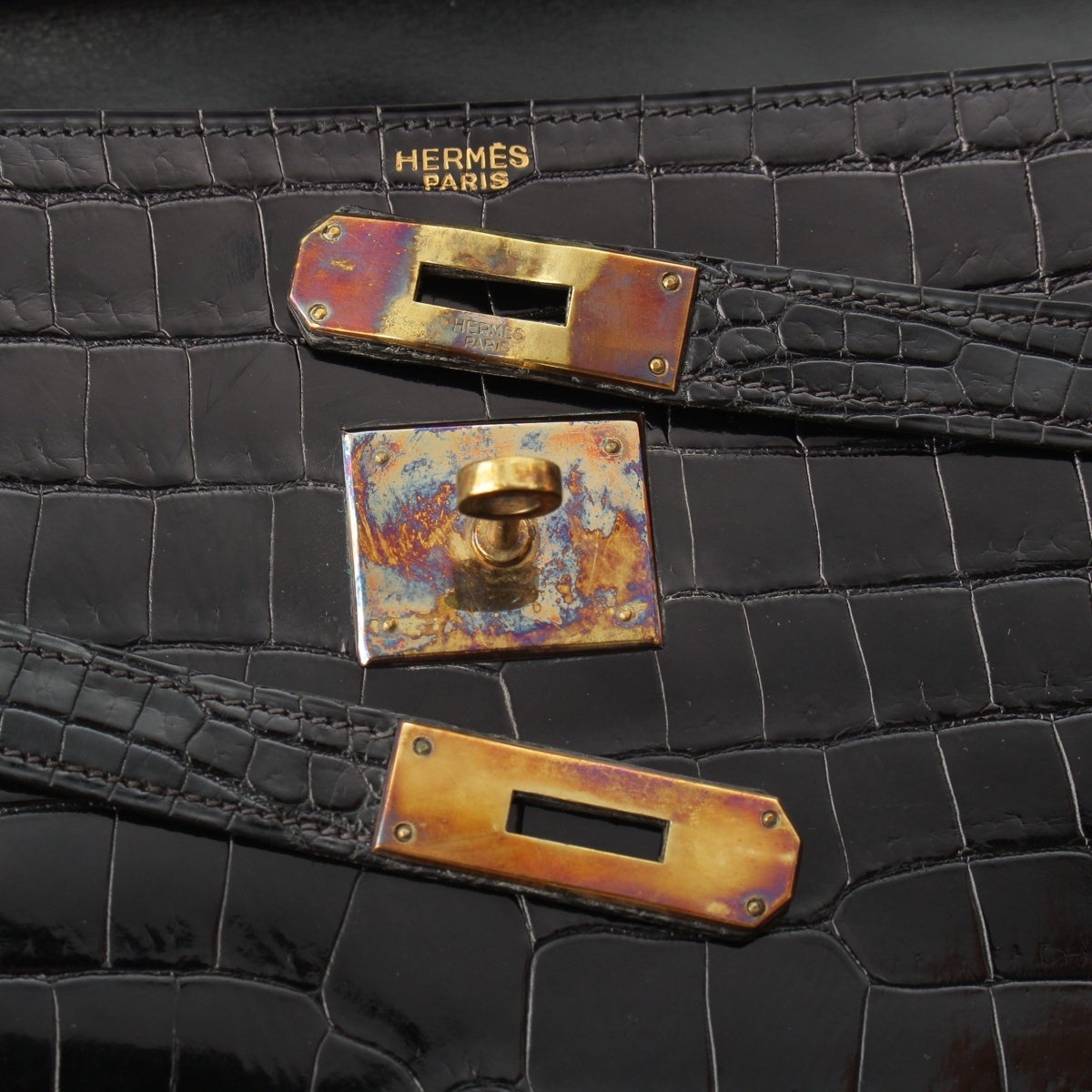 エルメス 64年 60s T刻印 ヴィンテージ クロコダイル ポロサス モナコ