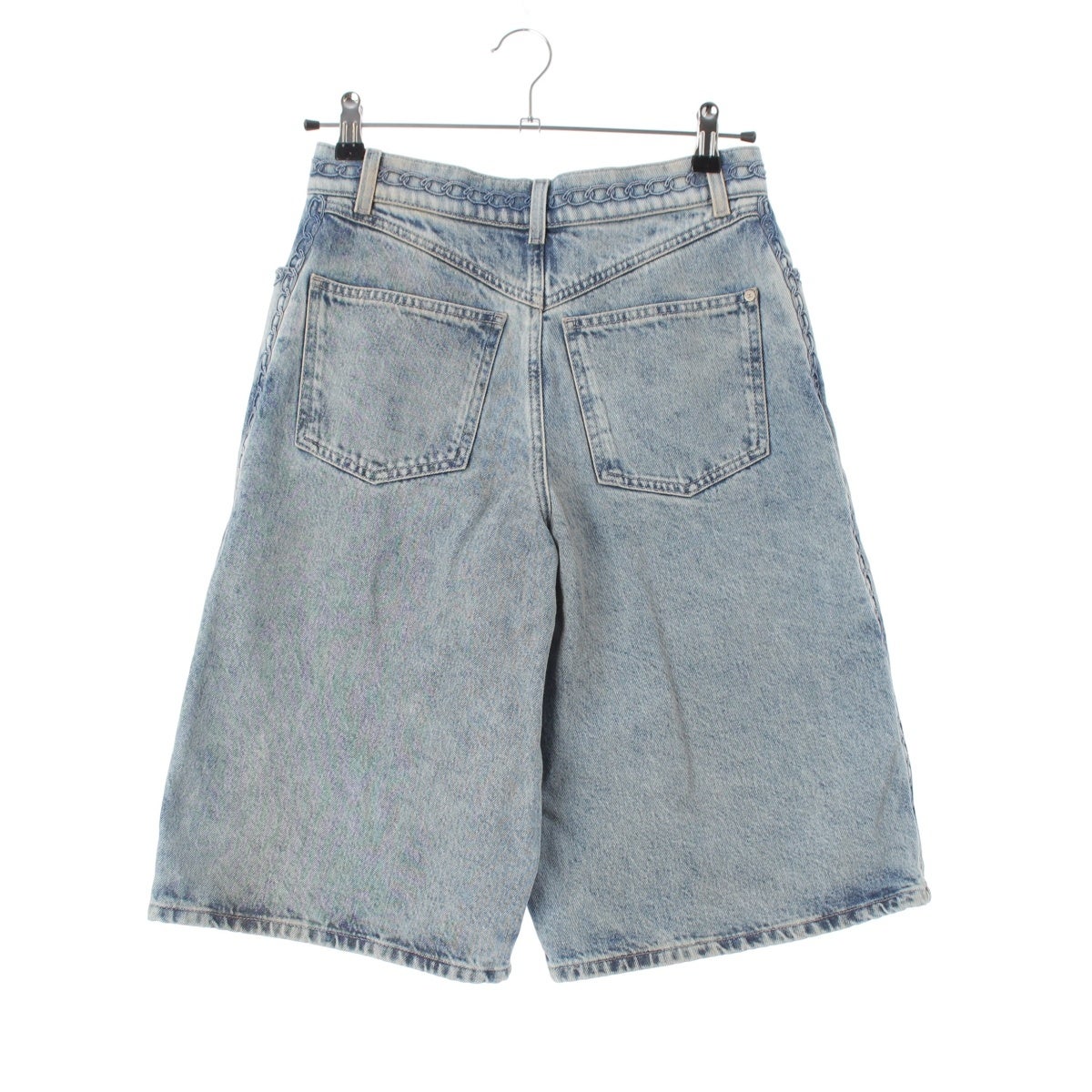 シャネル 26SS コットン チェーンモチーフ デニム キュロット パンツ