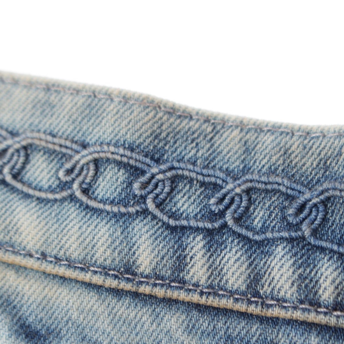 シャネル 26SS コットン チェーンモチーフ デニム キュロット パンツ