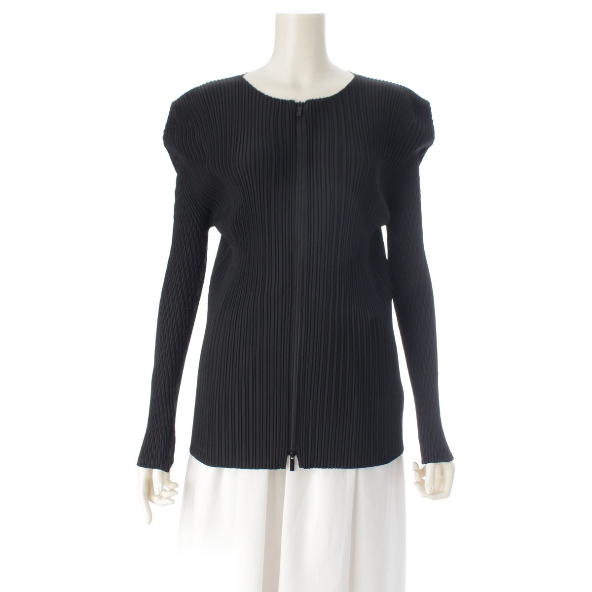 イッセイミヤケ 26SS BOX SHOULDER PLEATS ジップ トップス カットソー