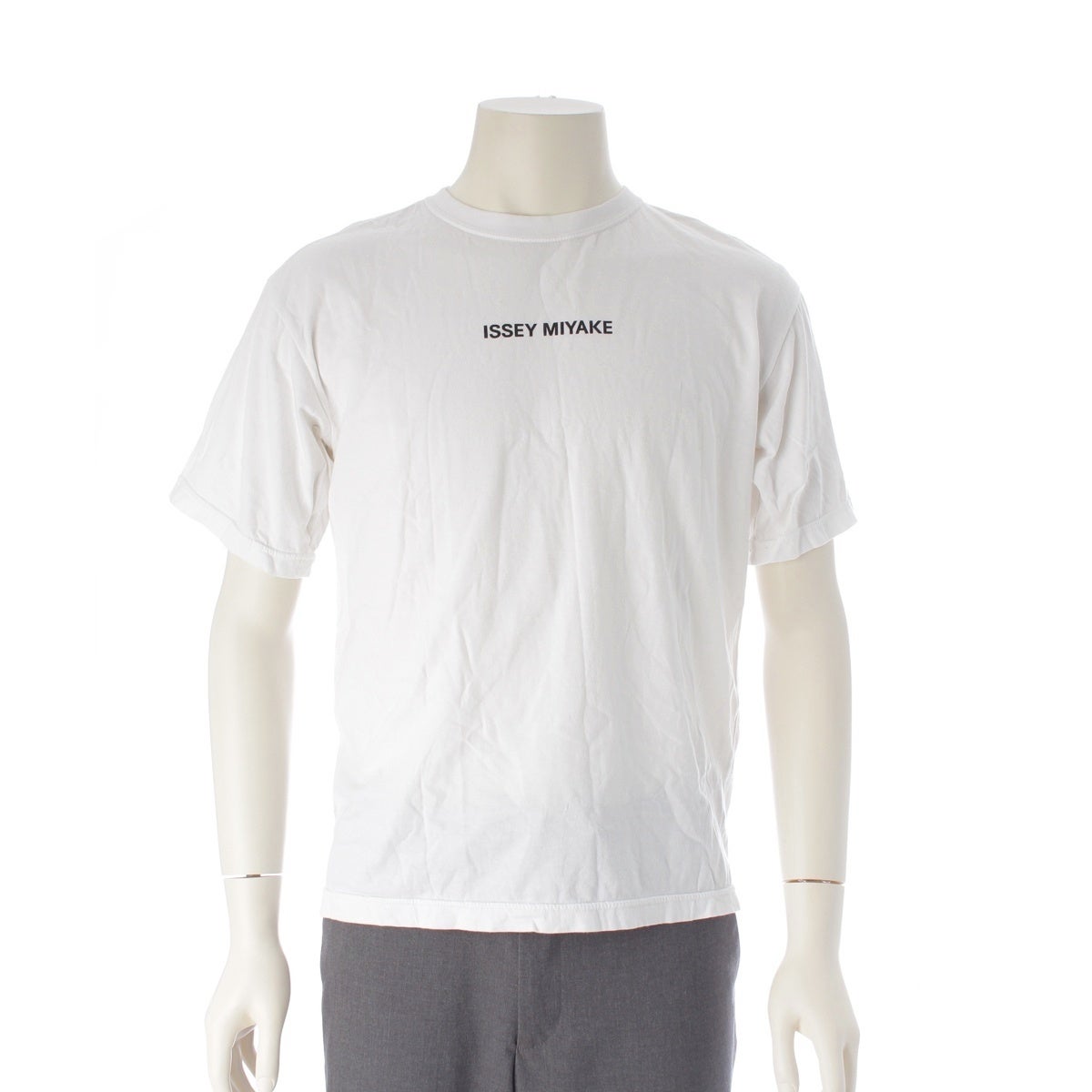 イッセイミヤケ 90SS ロゴ 半袖Tシャツ トップス JY82790 ホワイト M