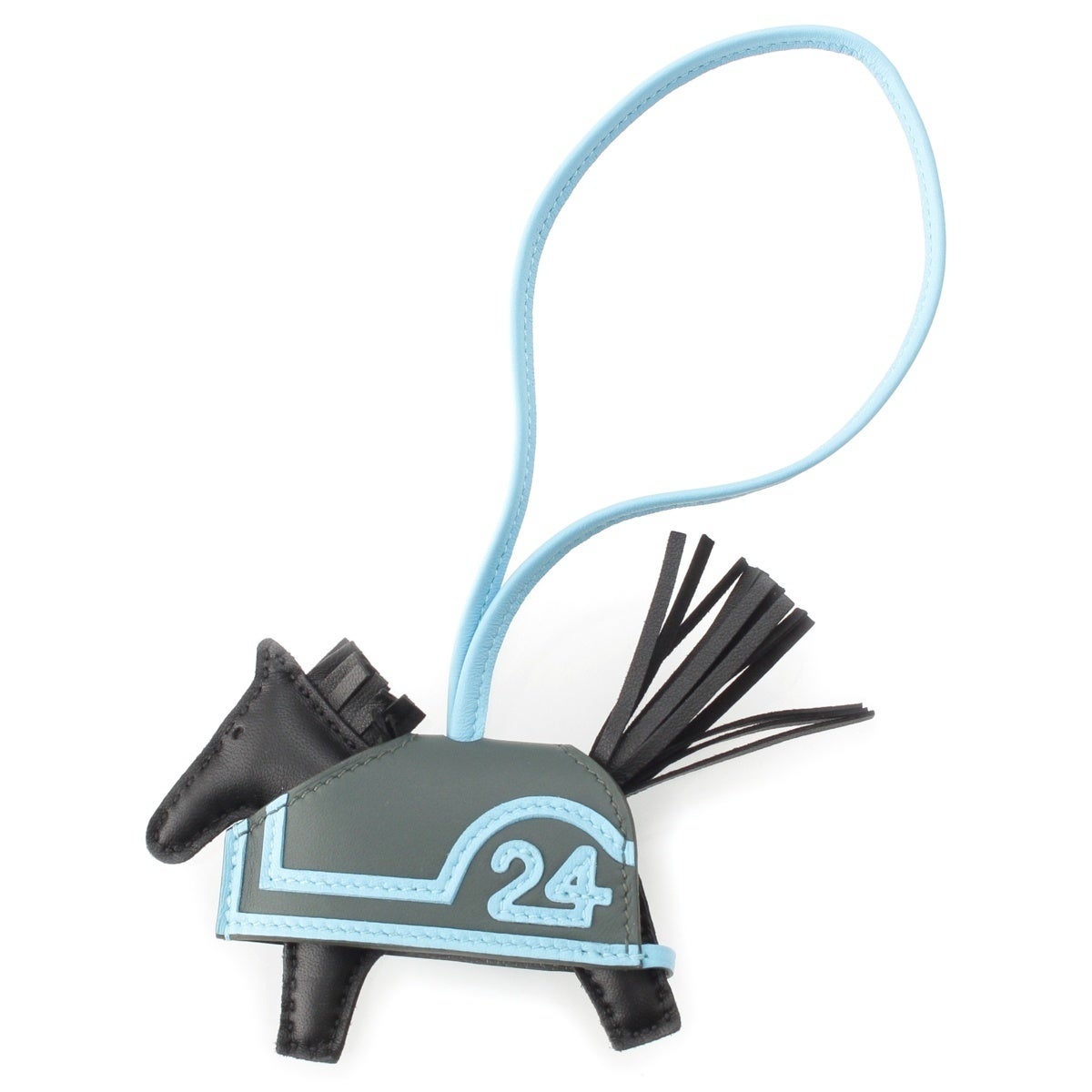 エルメス K刻 ロデオ ロベオ 24 PM アニョーミロ×スイフト チャーム アクセサリー ブラック×セレスト×ヴェールマングローブ【中古】 エルメス K刻 ロデオ ロベオ 24 PM アニョーミロ×スイフト チャーム