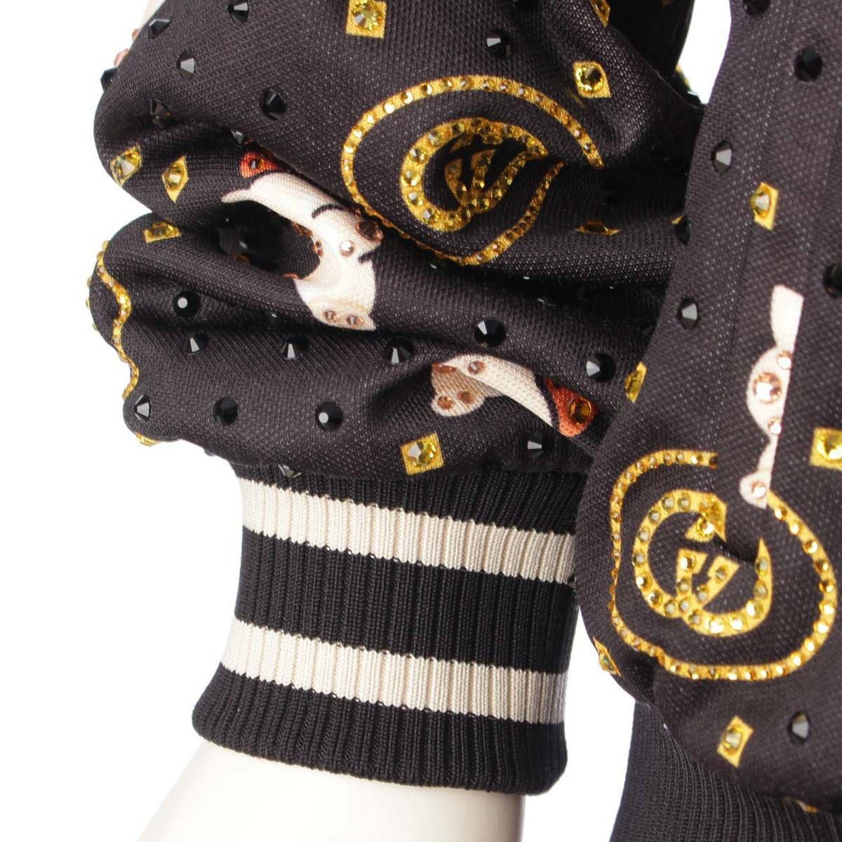 グッチ メンズ GG キャット 猫 スタッズ コットン ジップ ブルゾン