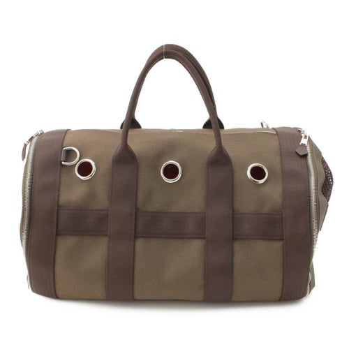 エルメス ドッグキャリー 犬用ボストンバッグ Sac de transport pour chien Y刻 カーキ