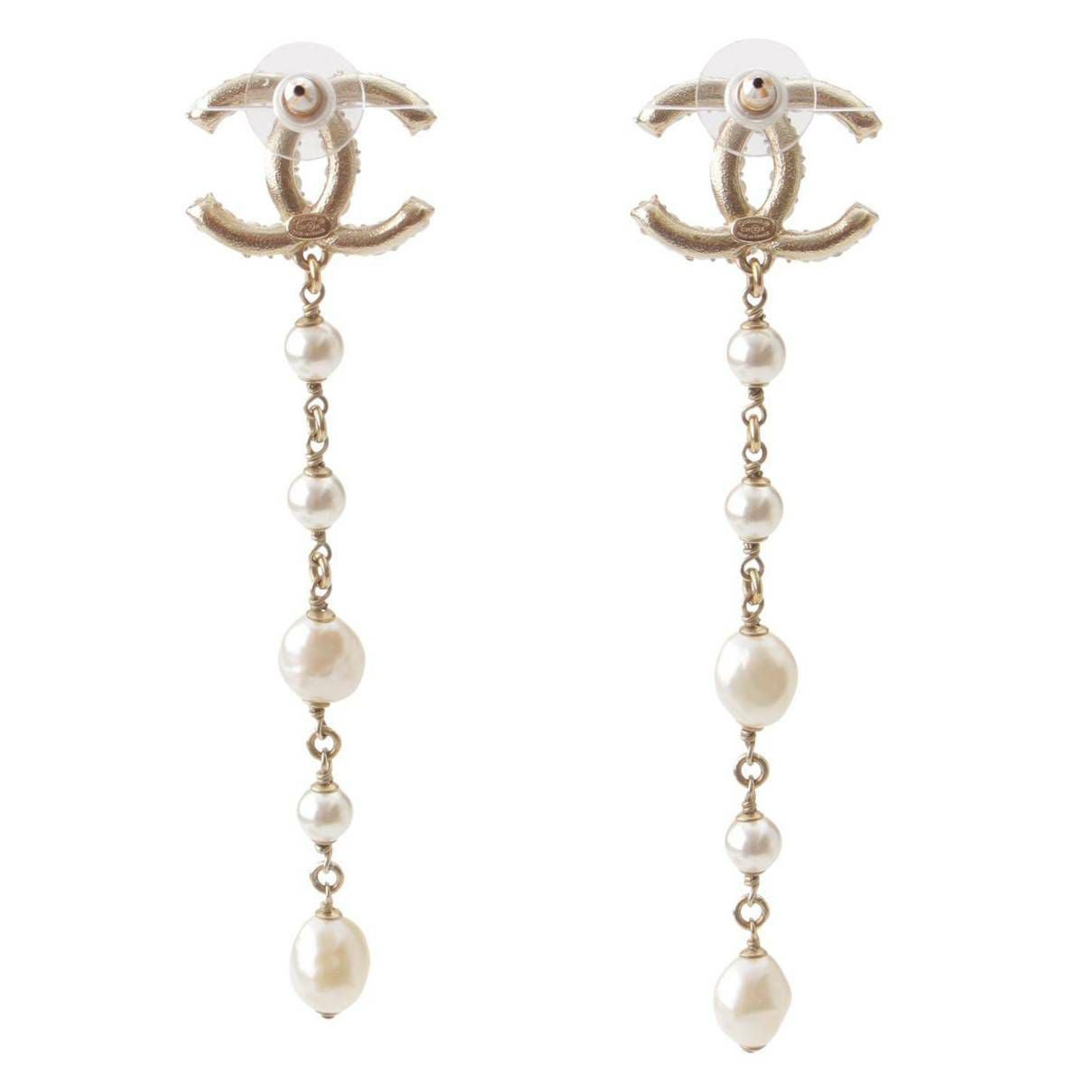 シャネル Chanel C20K ココマーク フェイクパール ドロップ ロング