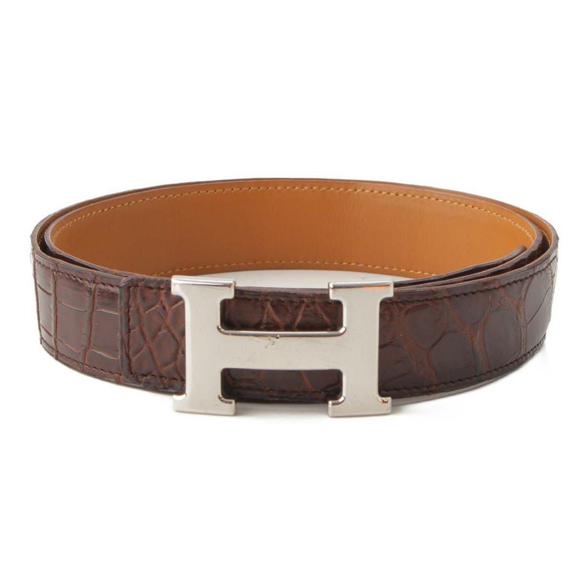 エルメス Hermes メンズ ポロサス コンスタンス リバーシブル クロコ H