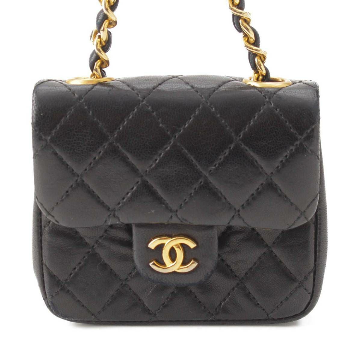 シャネル Chanel ミニミニマトラッセ ラムスキン チェーンベルト