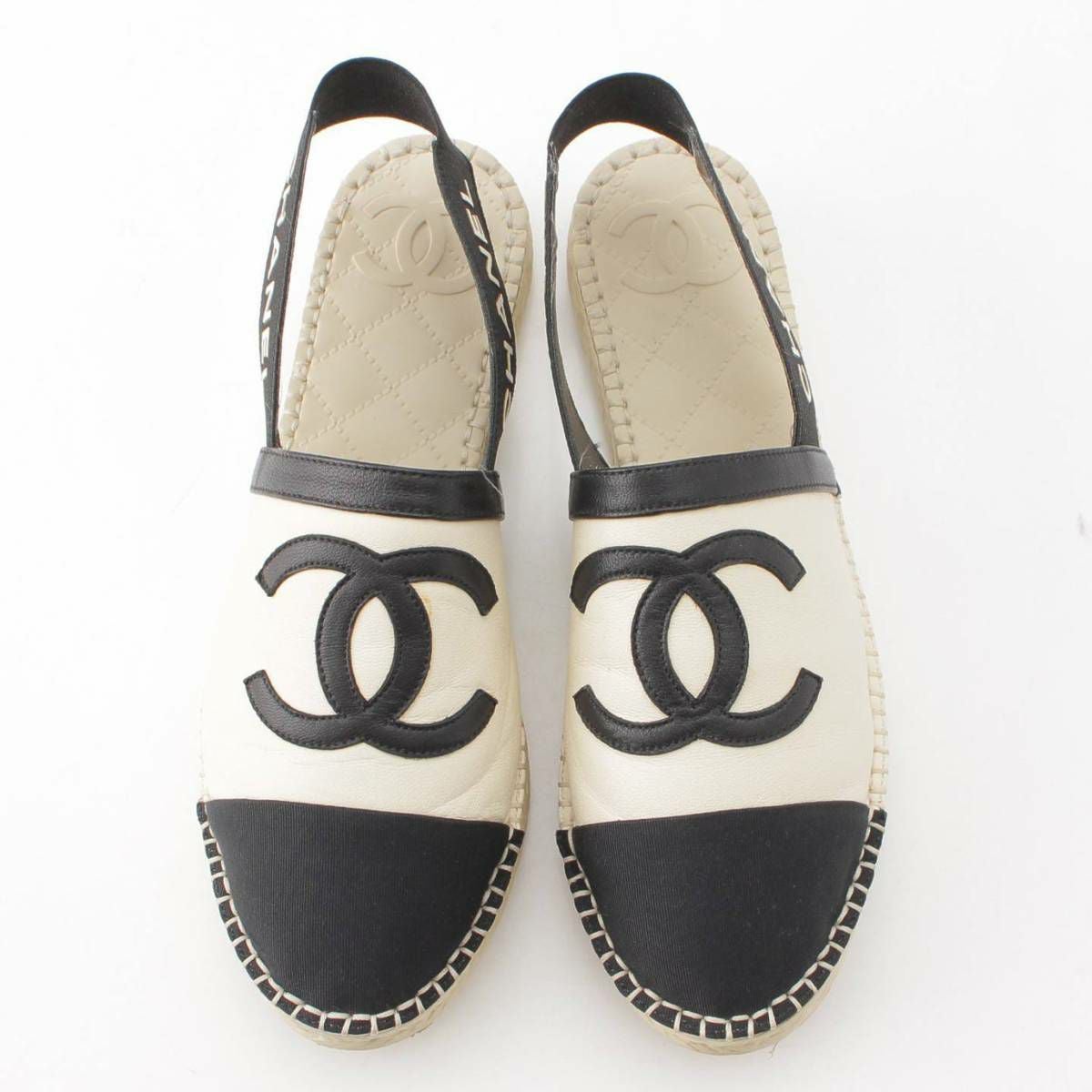 シャネル Chanel ココマーク エスパドリーユ レザー サンダル G34817