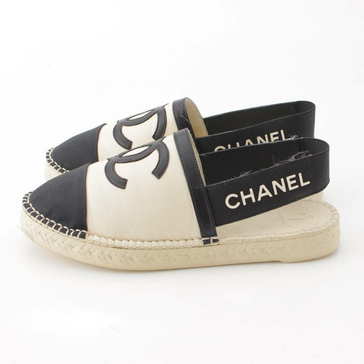 シャネル Chanel ココマーク エスパドリーユ レザー サンダル G34817