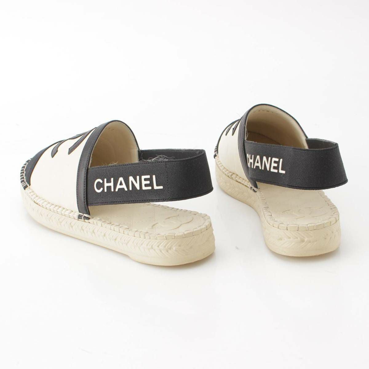 シャネル Chanel ココマーク エスパドリーユ レザー サンダル G34817