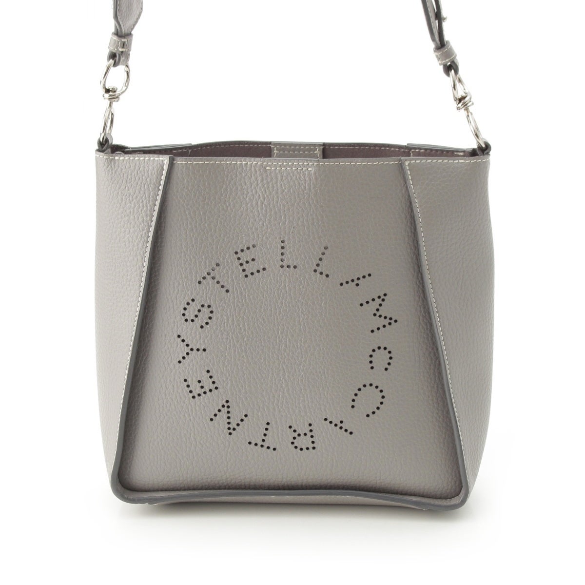 Stella McCartney ショルダーバッグ グレー レザー ステラマッカートニー レザー ロゴ ショルダーバッグ グレー | 中古