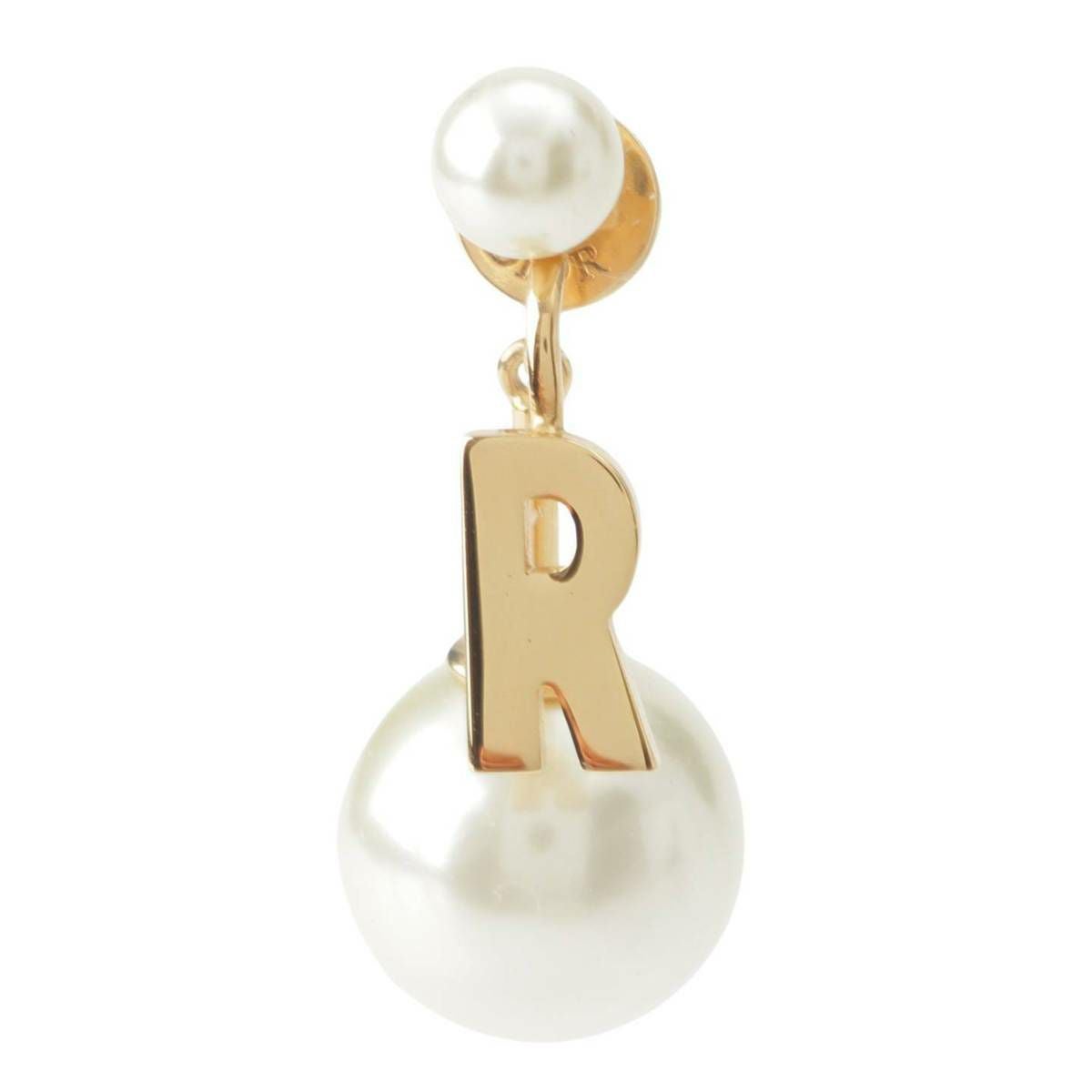 クリスチャンディオール Christian Dior パール イニシャル「R