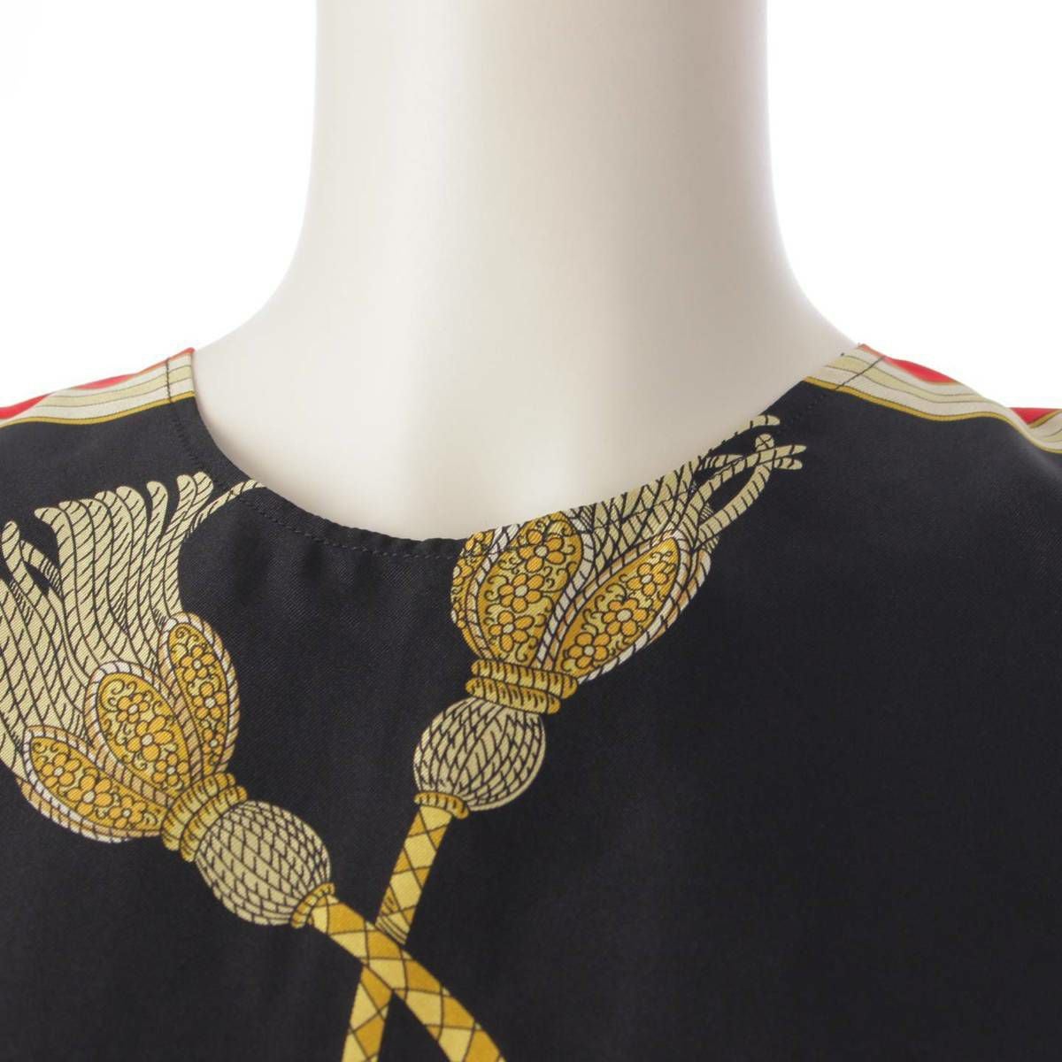グッチ Gucci フラワー 花柄 総柄 ノースリーブ シルク ワンピース