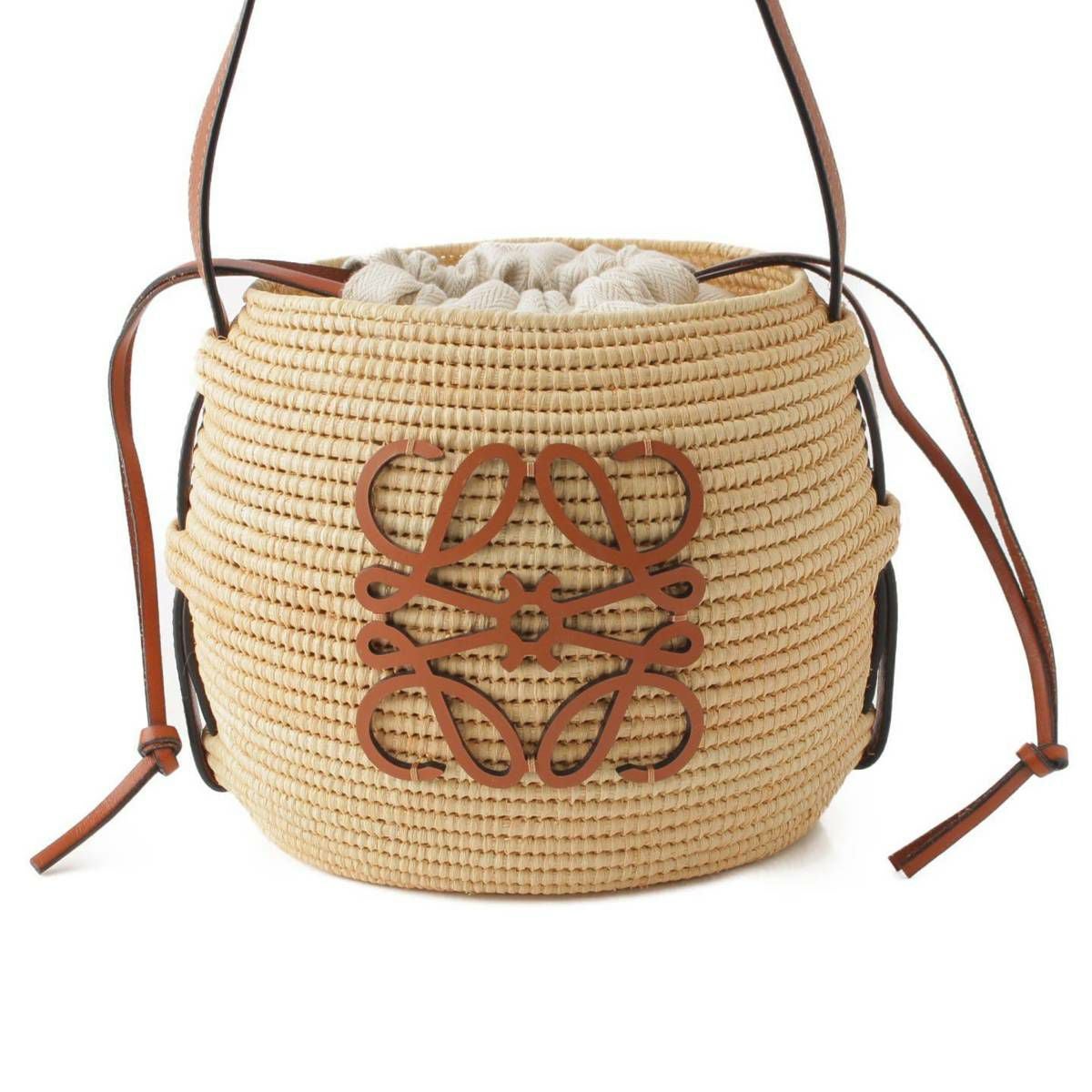 ロエベ Loewe BEEHIVE ビーハイブ アナグラム ラフィア バスケット