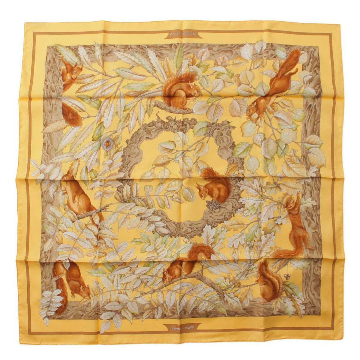 エルメス Hermes カレ90 シルクスカーフ CASSE NOISETTE くるみ割り
