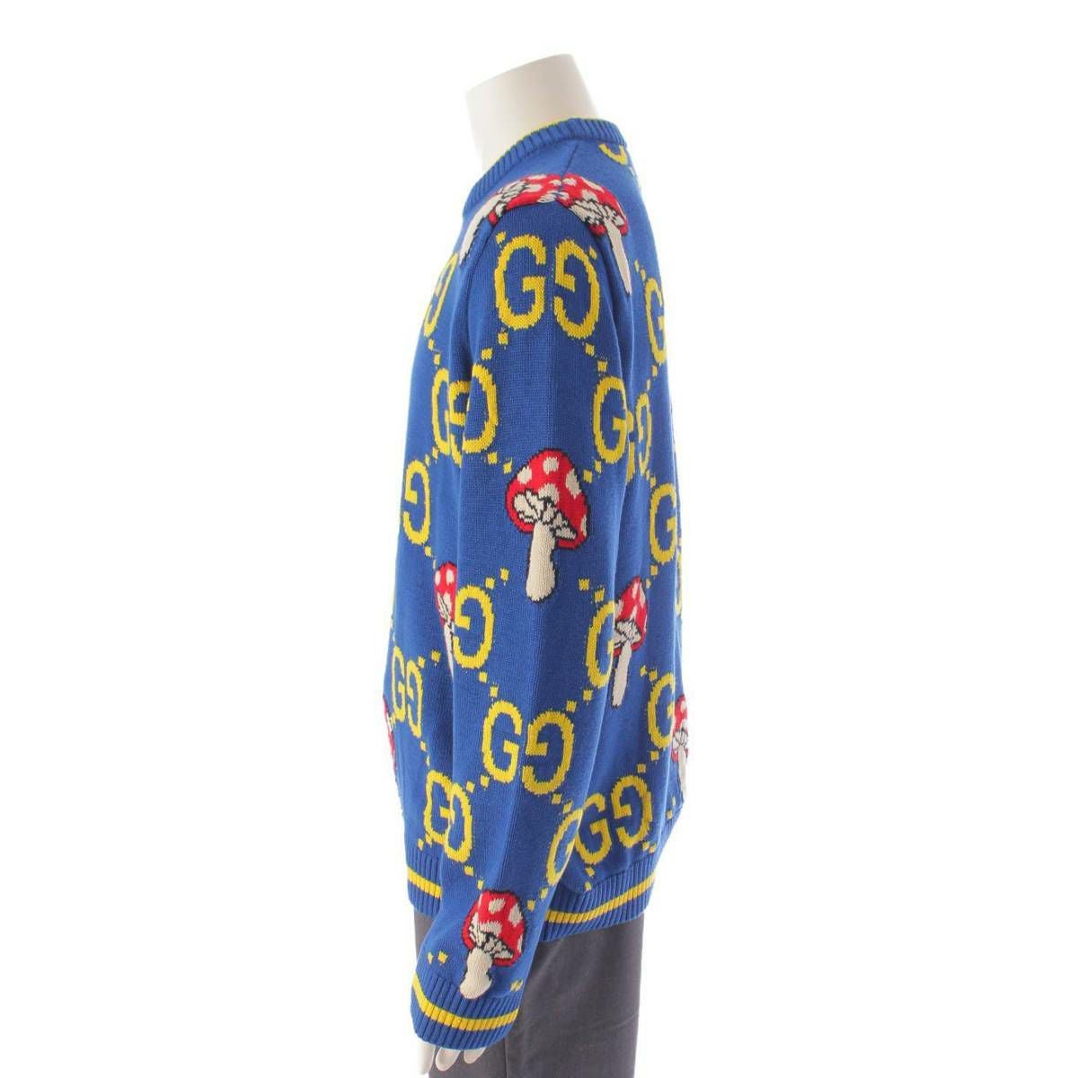 グッチ Gucci メンズ GGジャガード クルーネック コットン×ウール