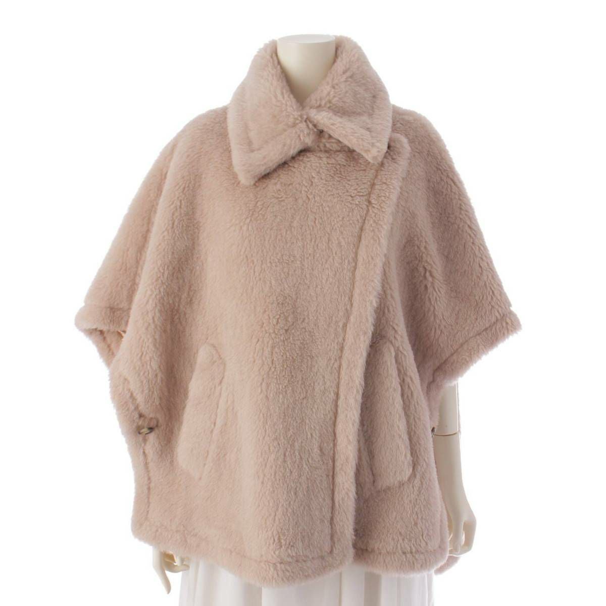 新品未使用　テディベア　ポンチョコート　ケープ　ショートコート マックスマーラ Max mara 23年 テディベア ポンチョ ケープ ショート