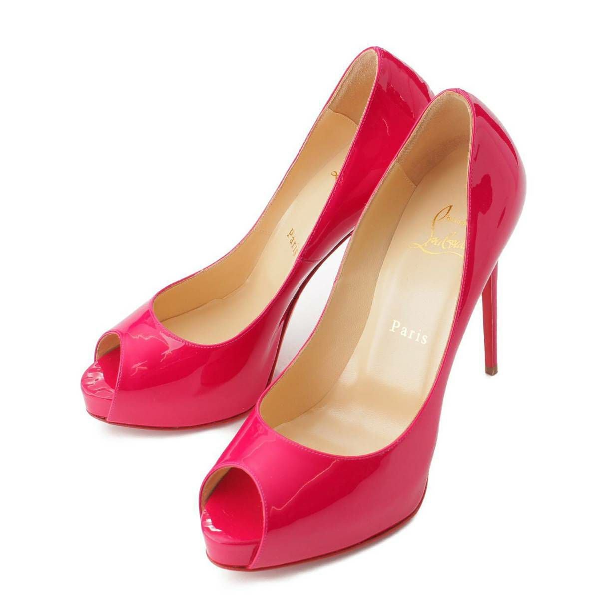 クリスチャンルブタン Christian Louboutin パテントレザー オープン