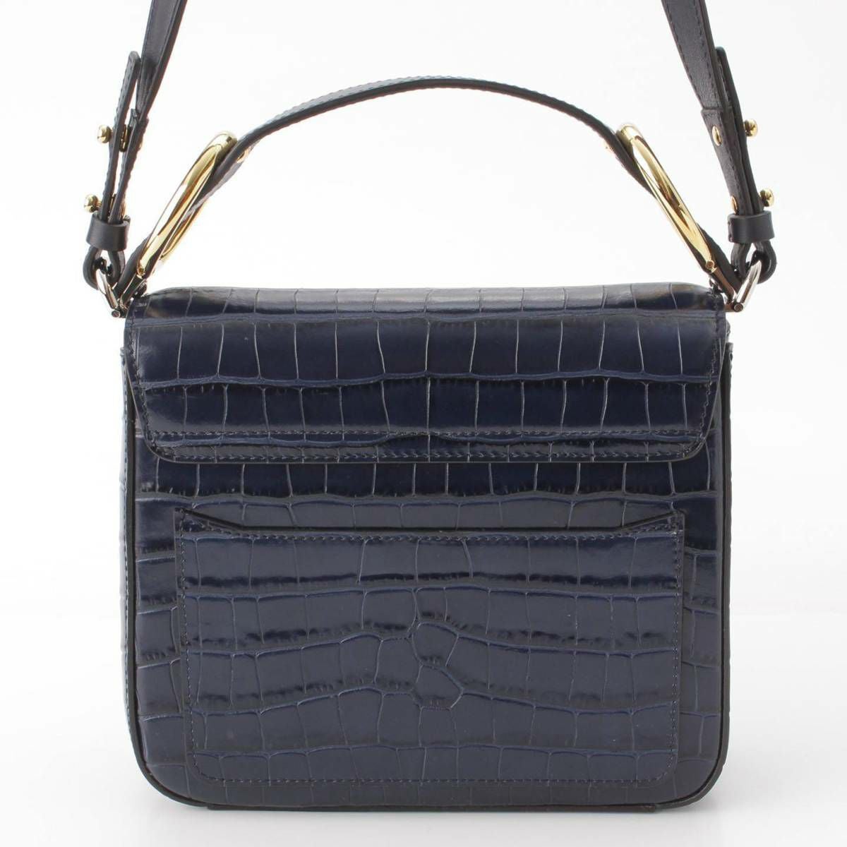 クロエ Chloe C クロコ型押し レザー 2WAYハンドバッグ ショルダー